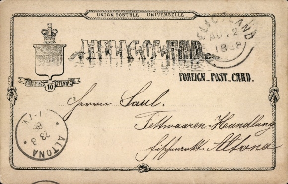 Vorläufer Litho Helgoland in Schleswig Holstein, Heligoland, 10 Pfennig