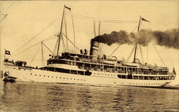 Postcard Luxury Steamship Germany, Swinemünde Steamship Company, Economics Otto Maak