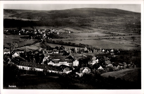 Postcard Salem in the Bodenseekreis Baden Württemberg, aerial photograph