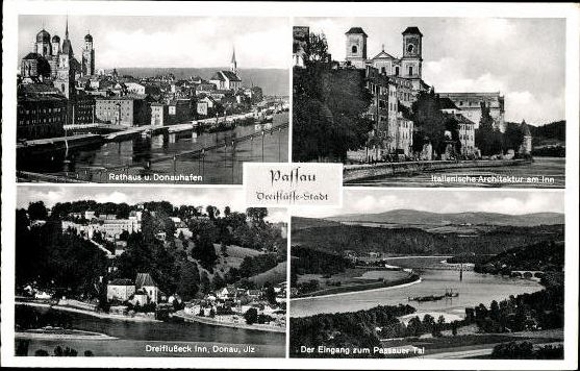 10 old PCs Passau in Bavaria, various views