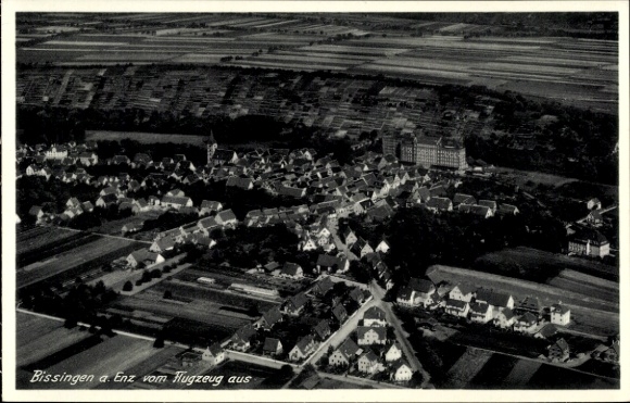 Ak Bissingen an der Enz Württemberg, luchtfoto