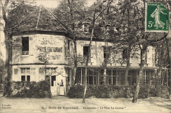 CPA Verneuil-sur-Seine, Restaurant Pere La Galette