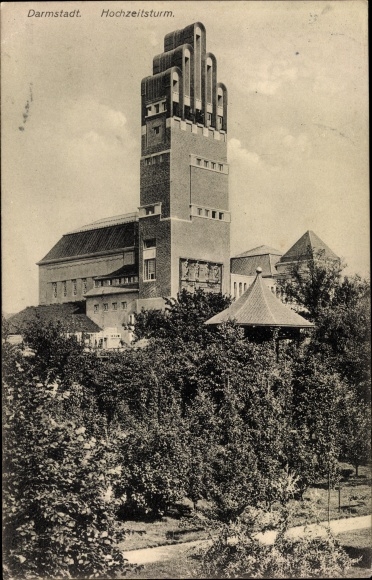 PC Darmstadt in Hesse, Wedding Tower, exterior view
