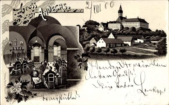 Chromo-Litho Andechs am Ammersee, Andechs Monastery