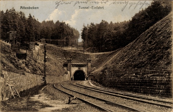 KP Altenbeken w Westfalii, wejście do tunelu