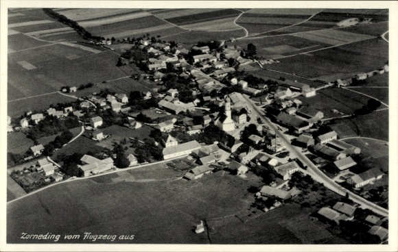 Ak Zorneding in Oberbayern, Fliegeraufnahme
