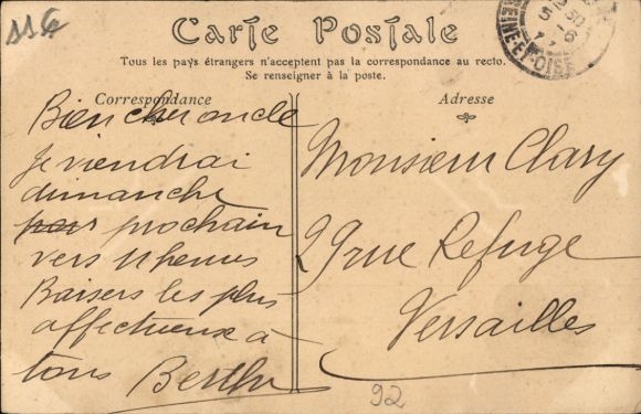 Postcard Bellevue Hauts de Seine, Pavilion Restaurant, Terrace