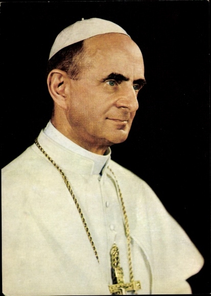 Postcard Pope Paul VI, Giovanni Battista Enrico Antonio Maria Montini, portrait