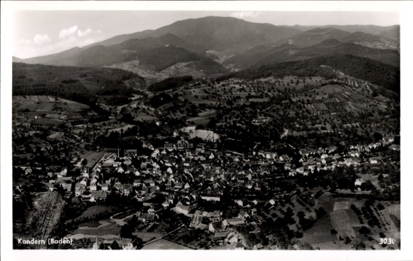 Postcard Kandern in the Black Forest Baden, aerial photograph