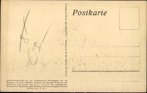 Paper cutting Postcard Diefenbach, Per aspera ad astra, partial image 15