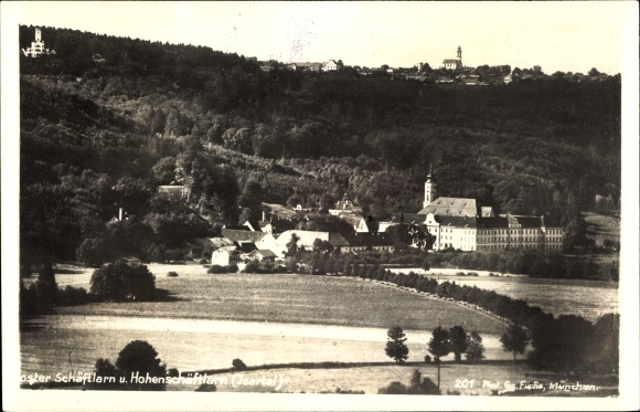 foto Ak Schäftlarn Oberbayern, Kloster im Isarthal