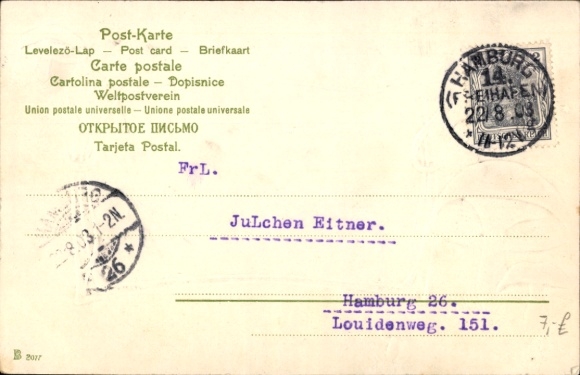 Embossed Passepartout Postcard Hamburg, Alsterpavillon and Hamburger Hof, Fly Agarics