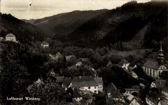 Postcard Wirsberg in the Fichtelgebirge, partial view