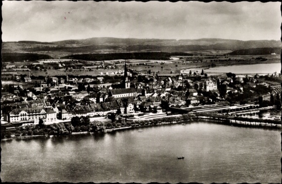 Ak Radolfzell am Bodensee, Fliegeraufnahme