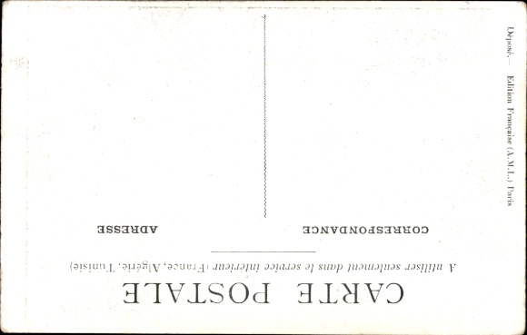 Postcard La Danse Combiste, Combes, caricature