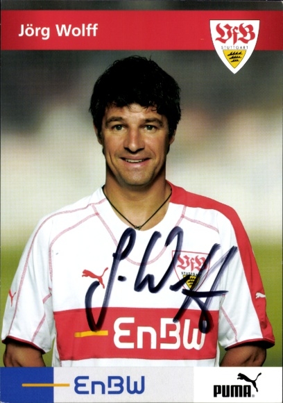 Autogrammkarte Fußballer Jörg Wolff, VFB Stuttgart, Autogramm