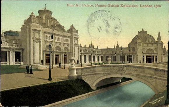 Set von 68 Ansichtskarten, London, Französisch - Britische Ausstellung 1908