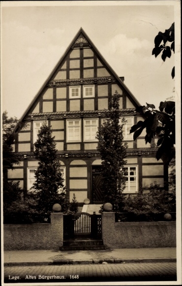 Ak Lage im Werratal, gezicht op het oude herenhuis, 1648
