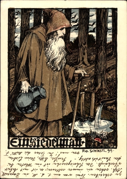 Artist PC Schiestl, Matthäus, hermit man, hermit