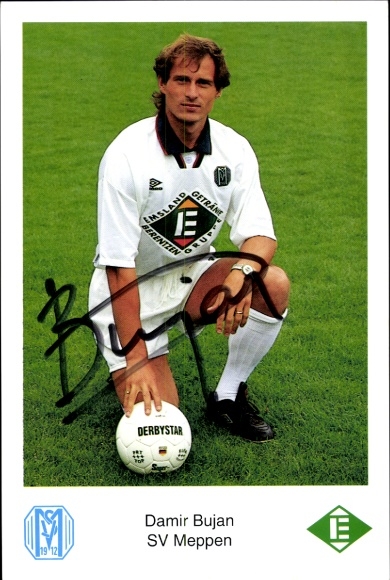 Autogrammkarte Fußballer Damir Bujan, SV Meppen, Autogramm