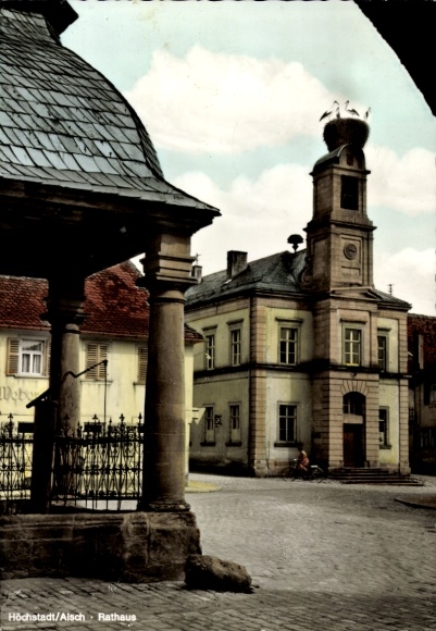 Postcard Höchstadt an der Aisch, town hall
