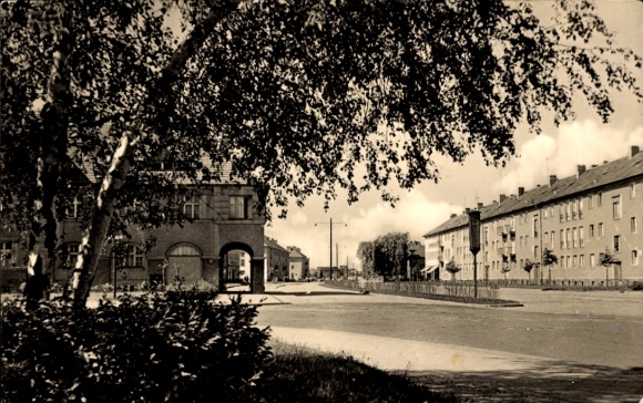 Ak Guben in Neder-Lausitz, Karl Marx Street