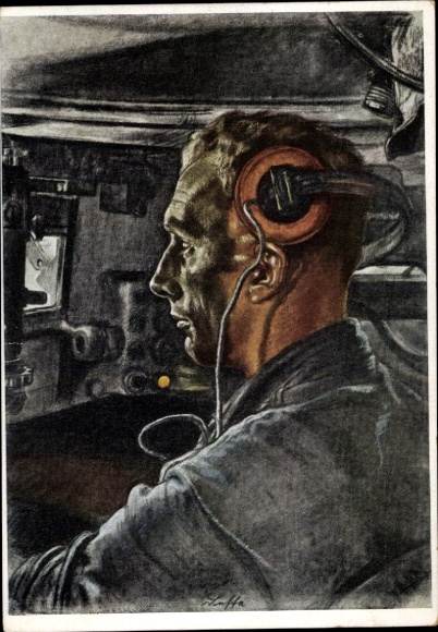 Artist PC Willrich, Wolfgang, tank driver, Wehrmacht, VDA 1 9 4