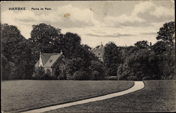 Postcard Harbke in Saxony Anhalt, lot in the park