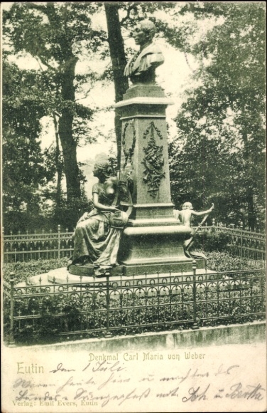 Ak Eutin in Ostholstein, Denkmal von Carl Maria von Weber