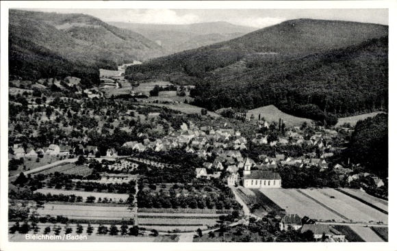 Ak Bleichheim in Baden Herbolzheim im Breisgau Schwarzwald, Fliegeraufnahme