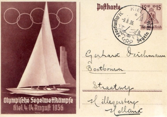 P 262 do Holandii, olimpijskie zawody żeglarskie w Kilonii 1936