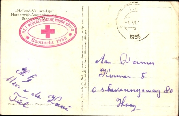 Postcard Steamer Staverden Castle, Holland Veluwe Line