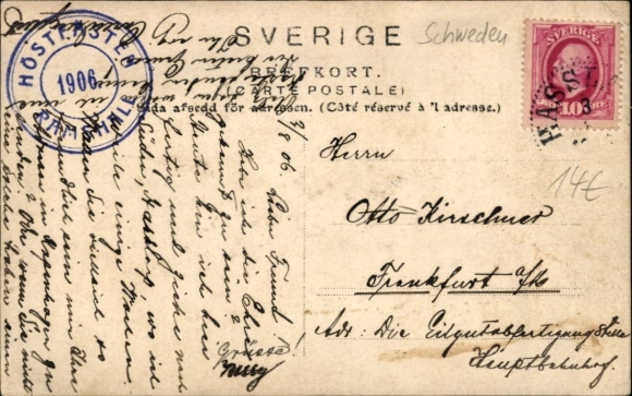 Photo Postcard Hasslarp Sweden, station track side