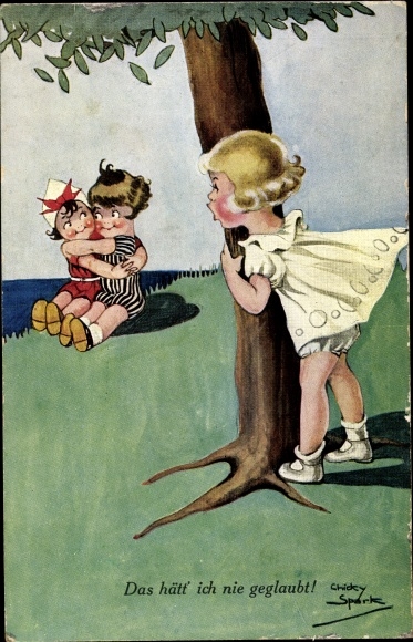 Artist Postcard Spark, Chicky, I would never have believed that, lovers