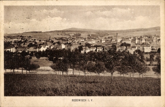 Postcard Rodewisch in Vogtland Saxony, general view