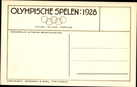 Postcard Olympic Games 1928, The captains, referees and linesmen Uruguay Argentina