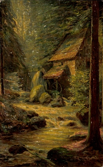 Künstler Ak Fröhlich, E., Die Waldmühle
