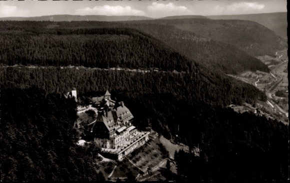 Postcard Bad Wildbad in the Black Forest, aerial photograph, Sommerberg