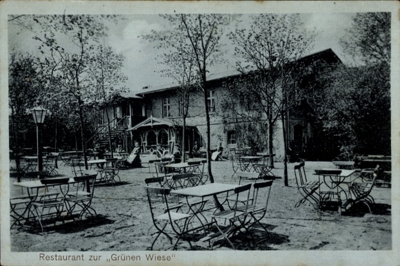 Ak Anklam in Mecklenburg-Vorpommern, restaurant aan de “Groene Weide”