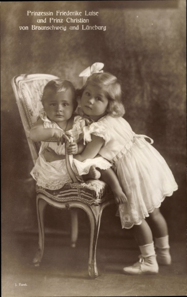 Postcard Princess Friederike Luise and Prince Christian of Brunswick and Lüneburg