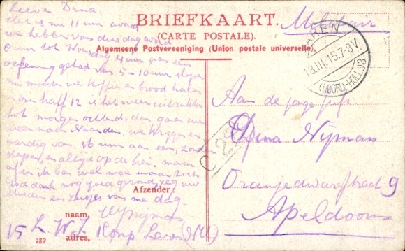 Postcard Baarn Utrecht Netherlands, Amalia Park, train station