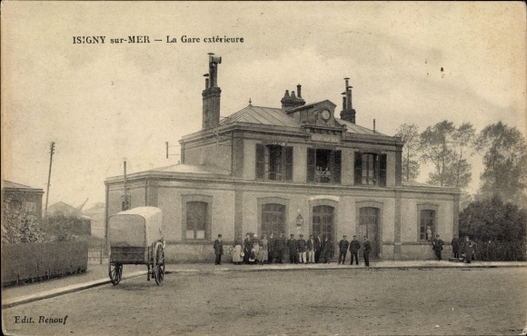 Postcard Isigny sur Mer Calvados, The outer station, general view