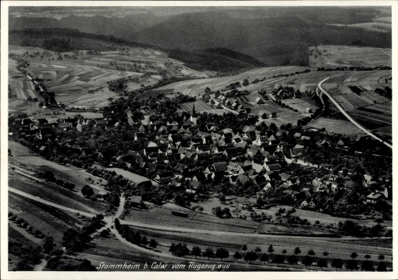 Postcard Stammheim Calw in the Black Forest, aerial photograph