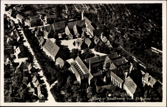 PC Maulbronn in the Enzkreis Baden Württemberg, aerial photograph of the monastery