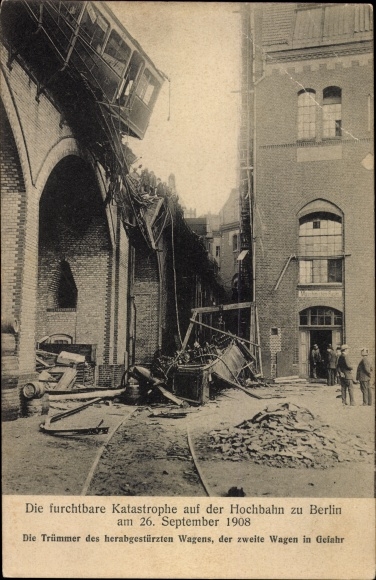 PC Berlin Kreuzberg, Gleisdreieck, catastrophe of the elevated railway in 1908