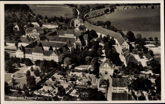 PC Salem in the Lake Constance district of Baden, Imperial Abbey, aerial photo