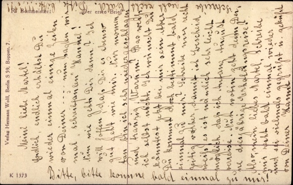 Artist PC Borrmeister, R., The first letter