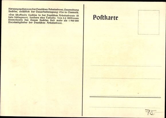 Artist maps PC Buchholz Lützschena, F., The creative Saxony in the German labor front