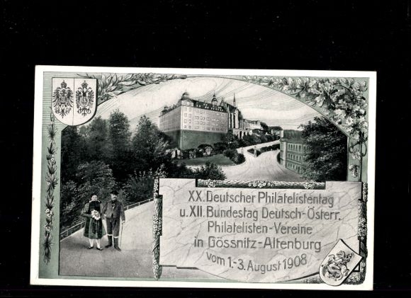 Postwaardestuk Ak PP 23 C9 07, 20e Duitse Filatelistendag 1908