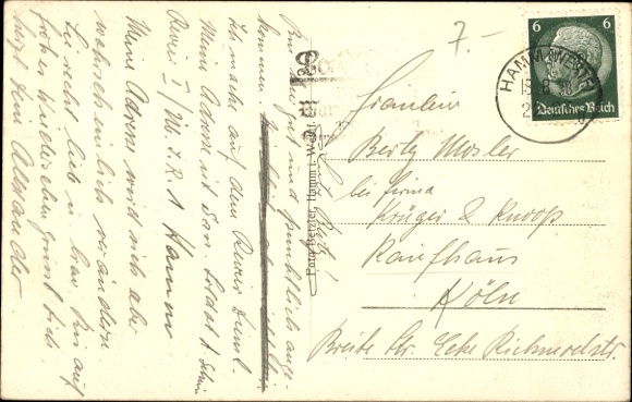 Postcard Hamm in Westphalia, infantry barracks